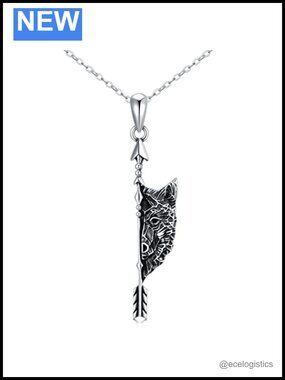 S925 Sterling Silver Wolf Head Pendant Necklace Unisex Gift